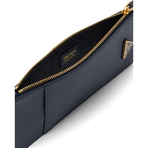 Baltic Blue Saffiano leather document holder 